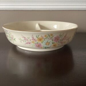 Lenox Constitution Divided Server Bowl Flower Song Vintage